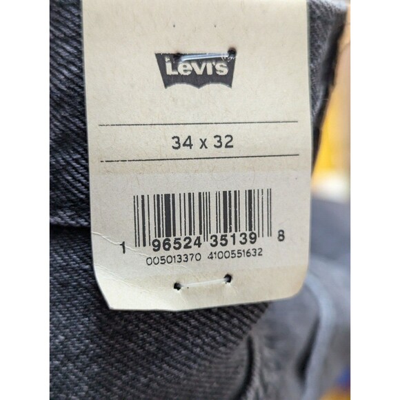Levis 501 Original Fit Jeans Straight Leg Button Fly 100% Cotton Black SZ 34/32 - Picture 8 of 10